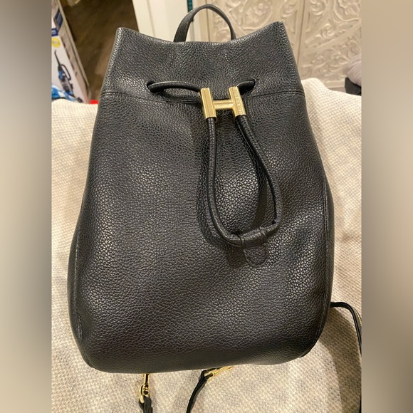 Halston Heritage | Bags | Nwt Halston Black Leather Slingbackpack ...